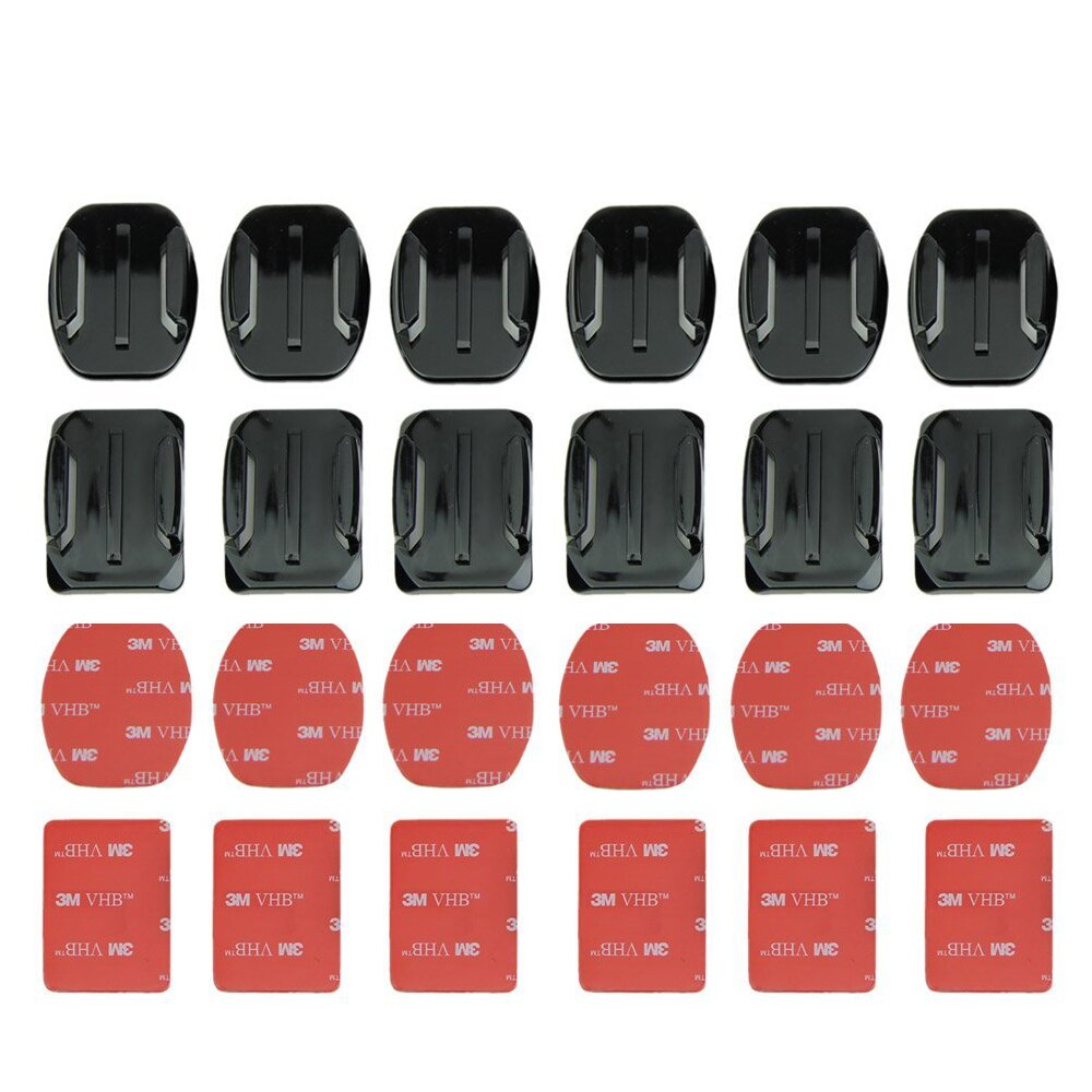 Adhesive Mounts For GoPro 7 6 5 4 3 Curved Flat Mounts 3M Sticky Pads for Go Pro Yi SJCAM Action Camera Helmet Board Car