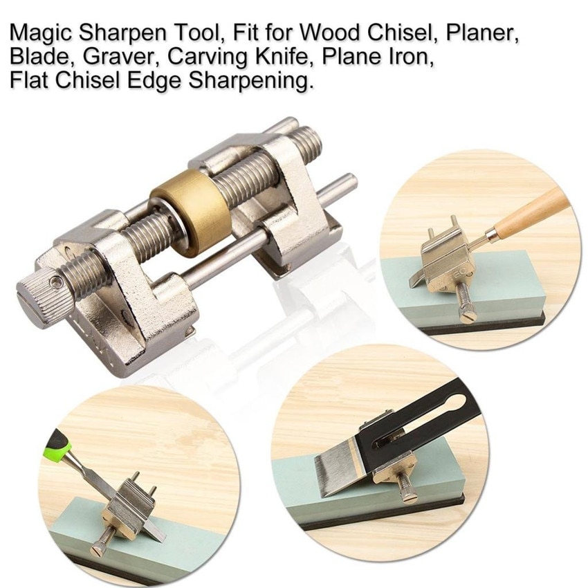 Brass/Stainless Steel Honing Guide Jig for Chisel Plane Blade Graver Iron Edge Sharpening Bevel Angle Sharpener Abrasive Tool