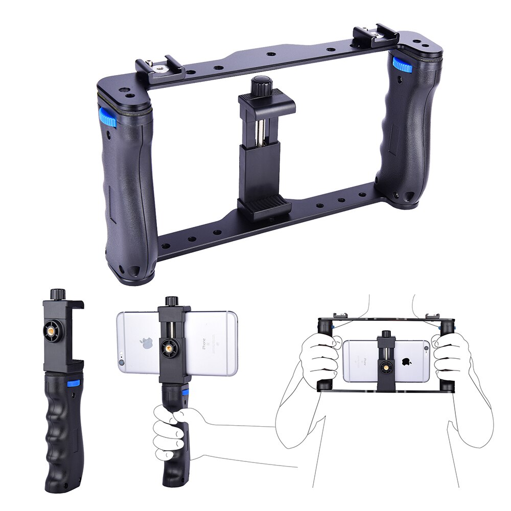 Yelangu  pc01 stabilisator steadicam smarttelefon video rigg til mobiltelefon xiaomi samsung huawei størrelse under 6.6 tommer
