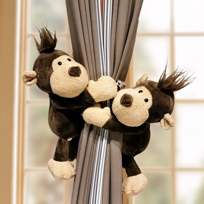 2 pièces Jungle Animaux de La Forêt Rideau Porte-Embrasse Crochets Embrasses Chambre D'enfants: H