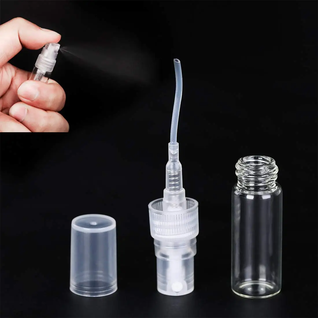 20pcs 2ml - 10ml Sample Refillable Perfume Bottle Empty Mini Spray Bottle Perfume Bottles glass Atomizer Container
