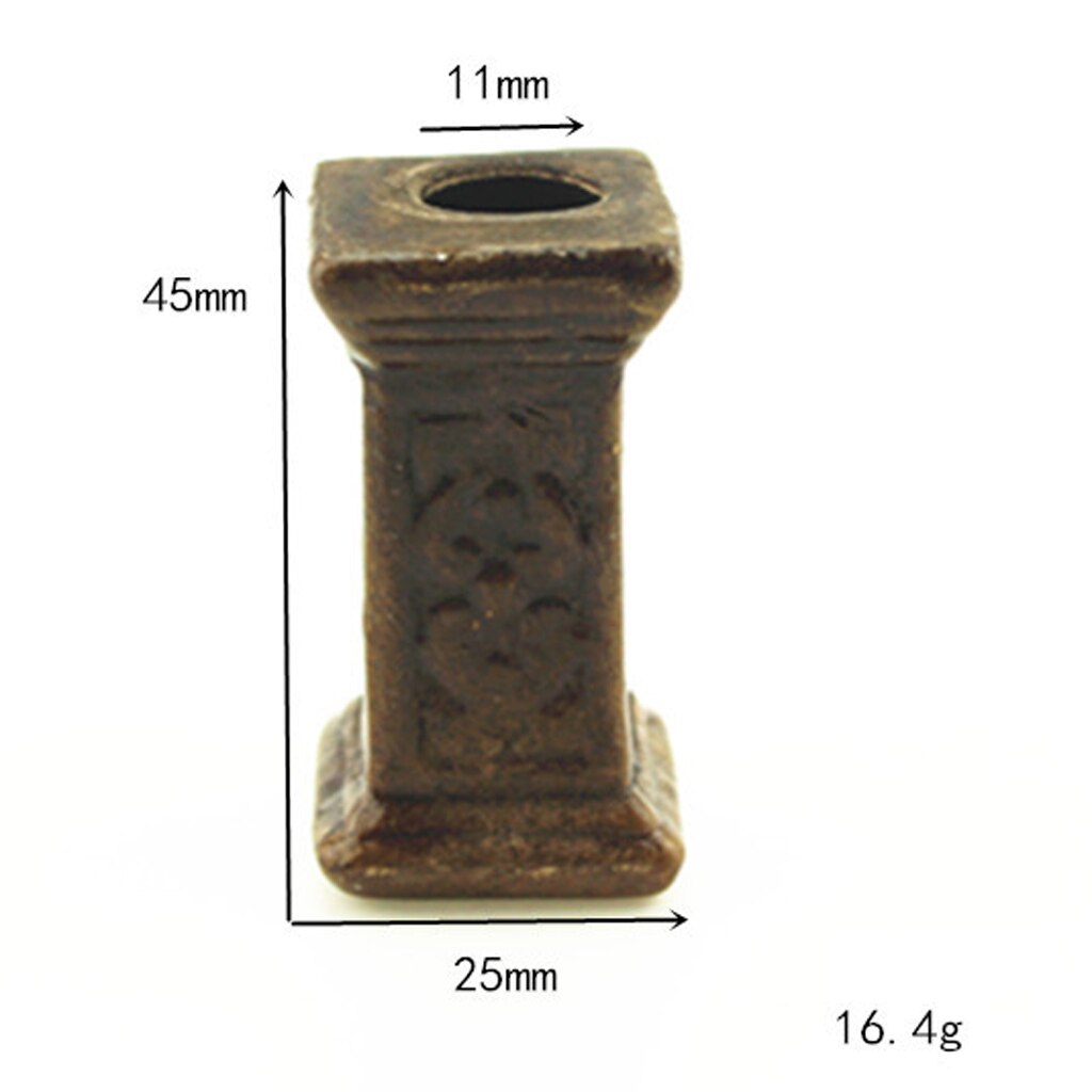 Accessorio fai-da-te per costruzione di Astuccio delle bambole in bronzo con colonna in ceramica retrò in miniatura