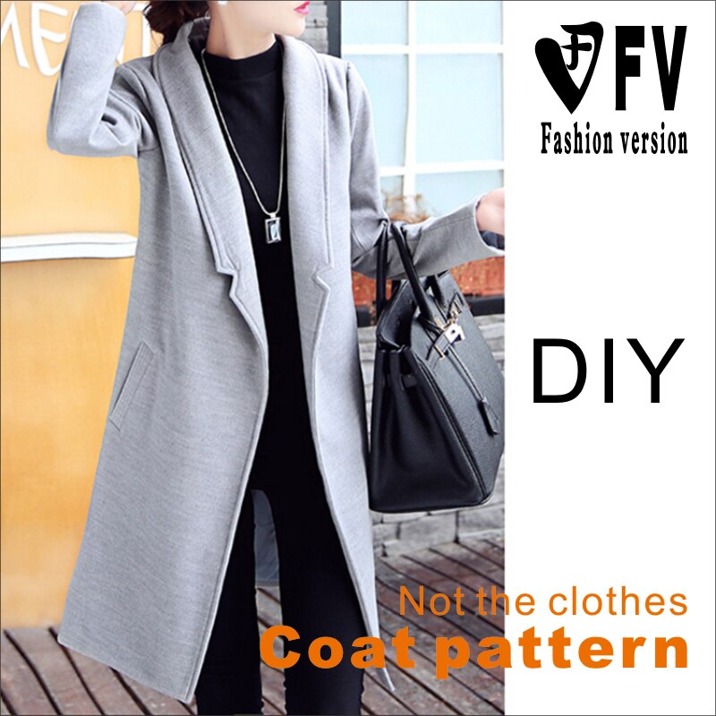 Women's coat pattern autumn and winter woolen coat... – Vicedeal