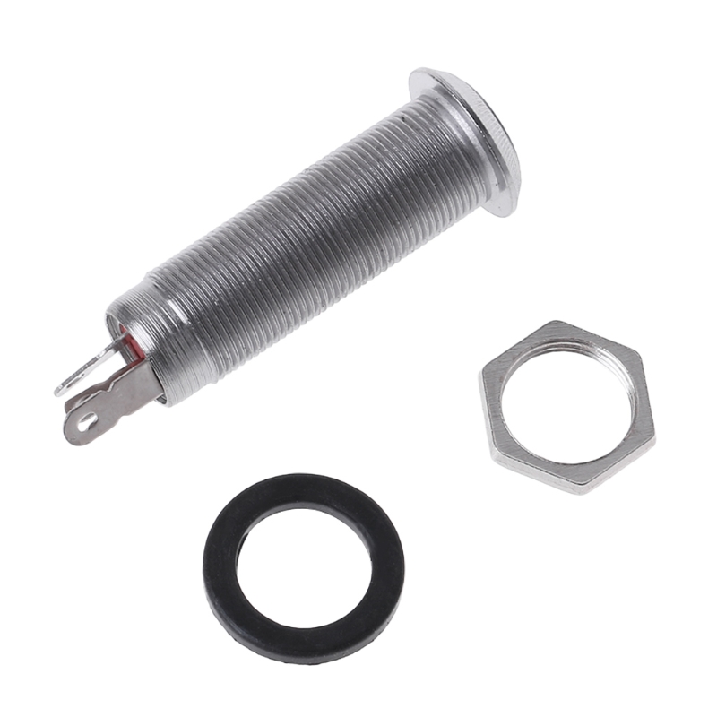 1pc Chrome Guitar Bass Cylinder Output Jack Flush 1/4" Part