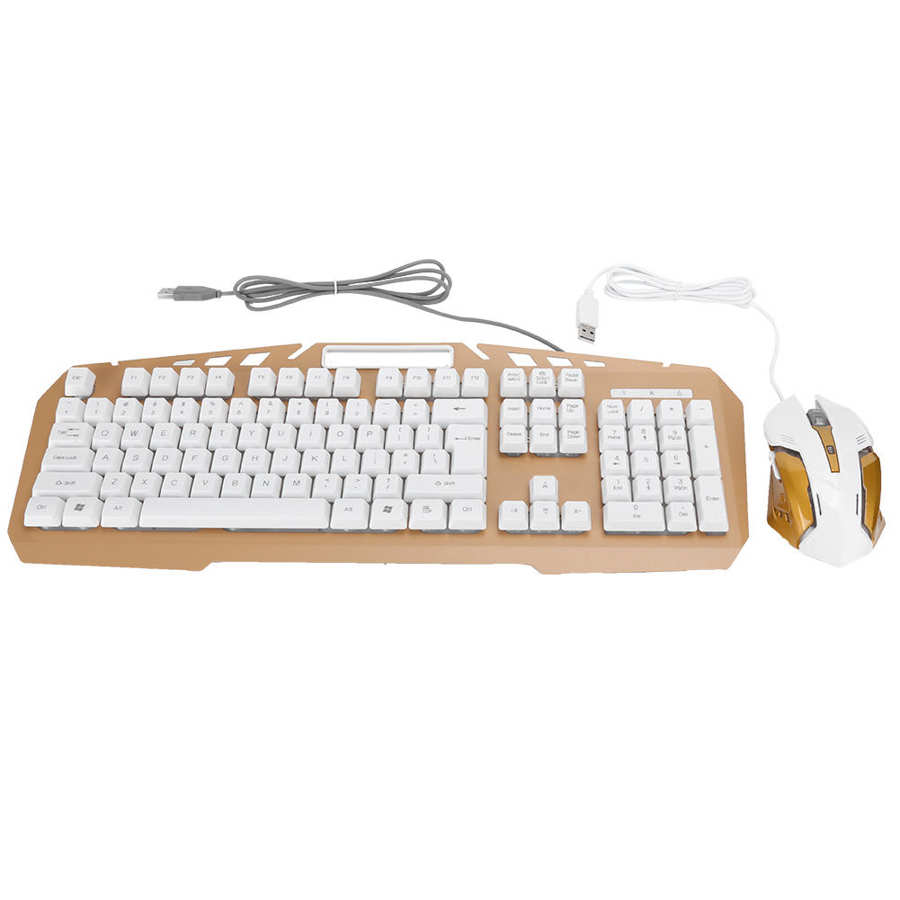USB Wired Keyboard Mouse Combos with Backlight Gaming Keyboard Mouse Computer Office Keyboard Mouse Set for Desktop Laptop