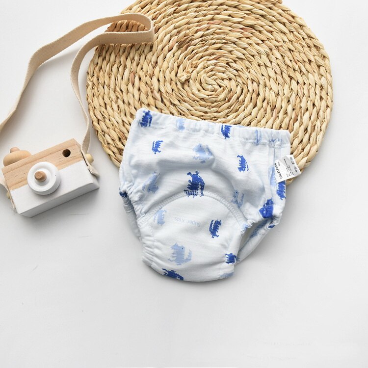 Cotton Potty Training Pants Children Diapers Reusable Nappies Washable Cloth Diaper Nappy Waterproof Baby Toddler Underwear 1Pcs