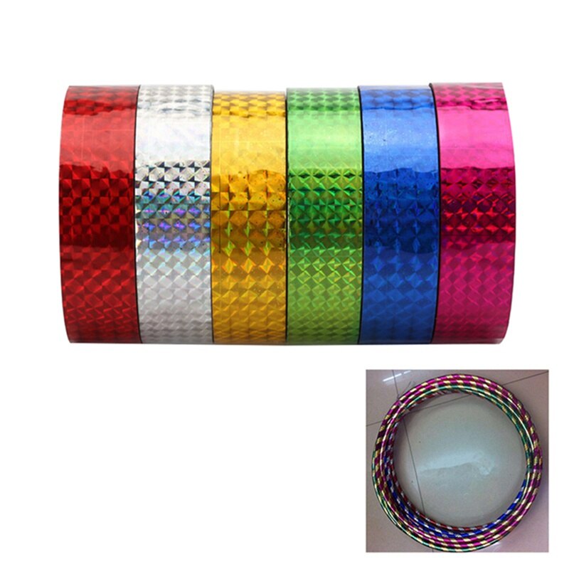 Rhythmic Gymnastics Decoration Tape DIY Photo Tape Prismatic Glitter Tape Hoops Stick Gradient Tape Gymnastic Accessories