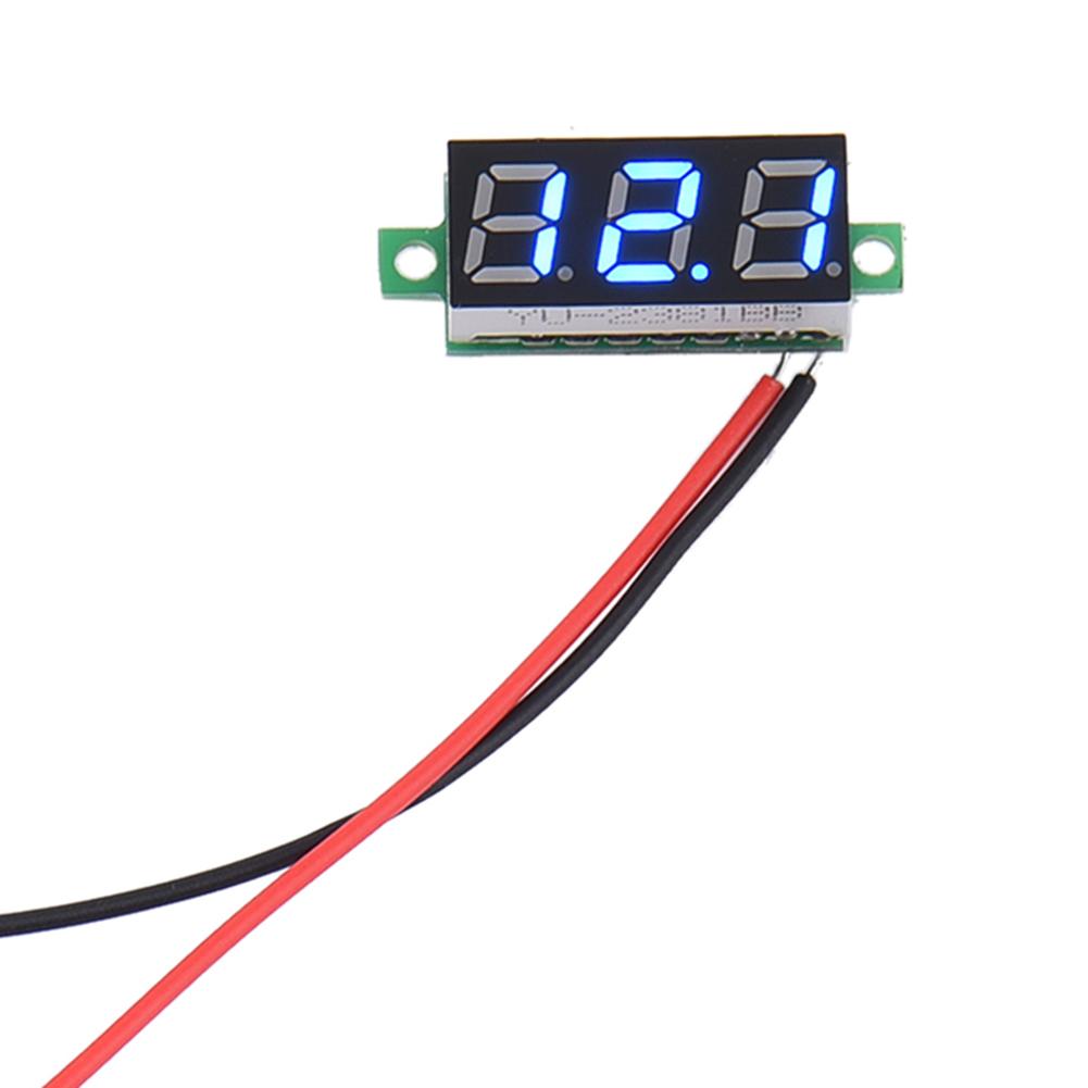 LED Digital Voltage Voltmeter DC 0-30V 2 Wire LED Display Digital Voltmeter #BO: Blue