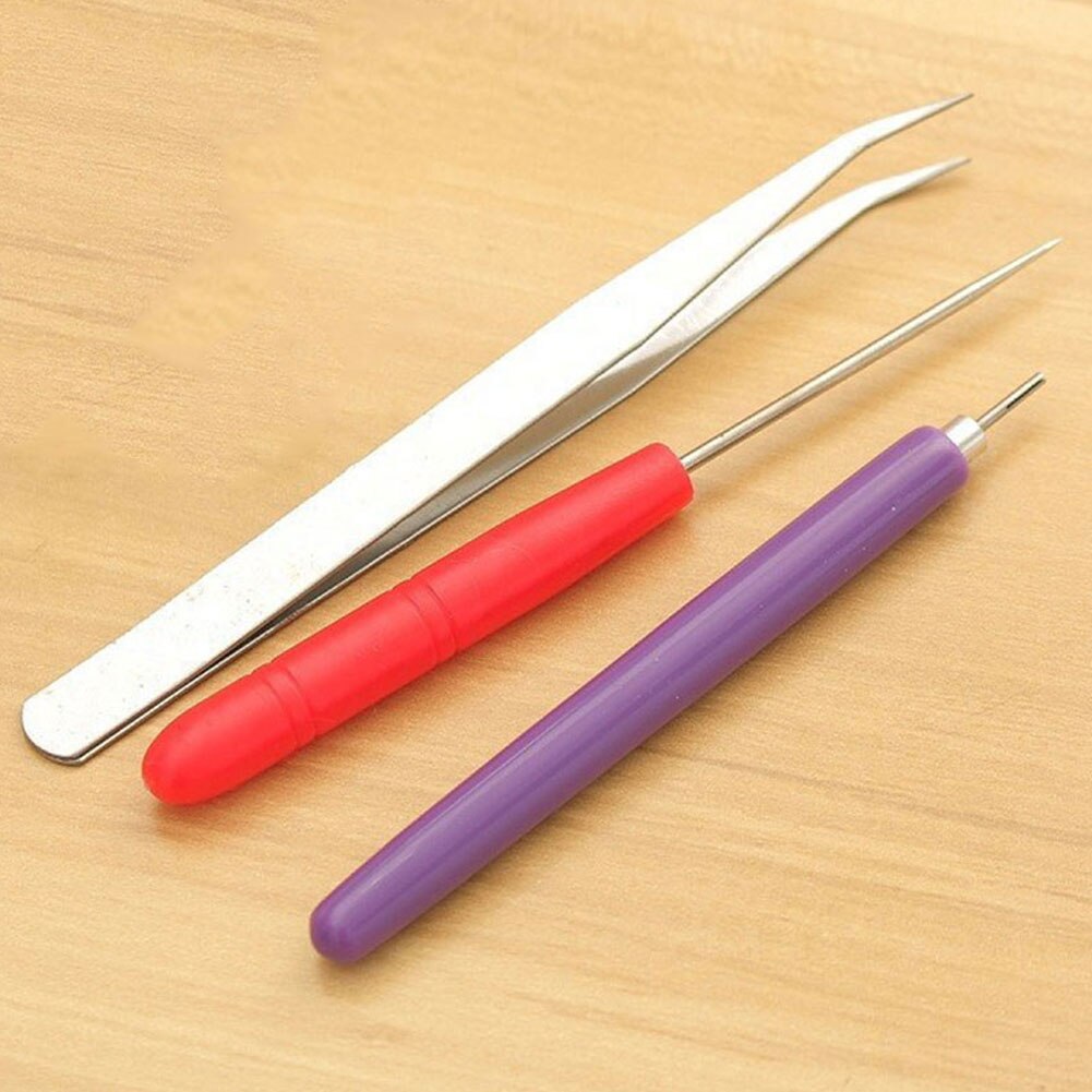 3pcs/set Space Saving Slotted Tool Party Decor Scrapbooking Classroom Rolling Crafts Quilling Needle Wedding Shop