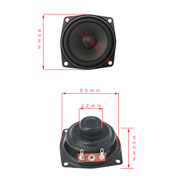 5W Full Range Speaker 2.5 Inch 4Ohm Treble Mid Subwoofer Audio Speaker 65mm 16 Core Loudspeaker Home Theater 2pcs