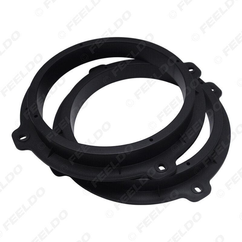 FEELDO-espaciador de altavoz para coche, 1 par, 6,5 &quot;, adaptador de bocina para Hyundai ix20 ix25 ix35, alfombrillas de anillo de reacondicionamiento estéreo para puerta delantera