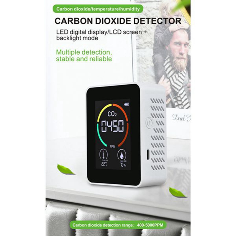 Air Monitor CO2 Carbon Dioxide Detector Air Temperature Humidity Monitor Fast Measurement Meter For CO2