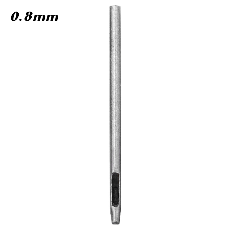 RORGETO Hole Hollow Punch Leather Hole Punch Cutter 0.5mm-5mm Belt Punch Round Hollow Hole Steel Belt Watch Band Puncher: 0.8mm