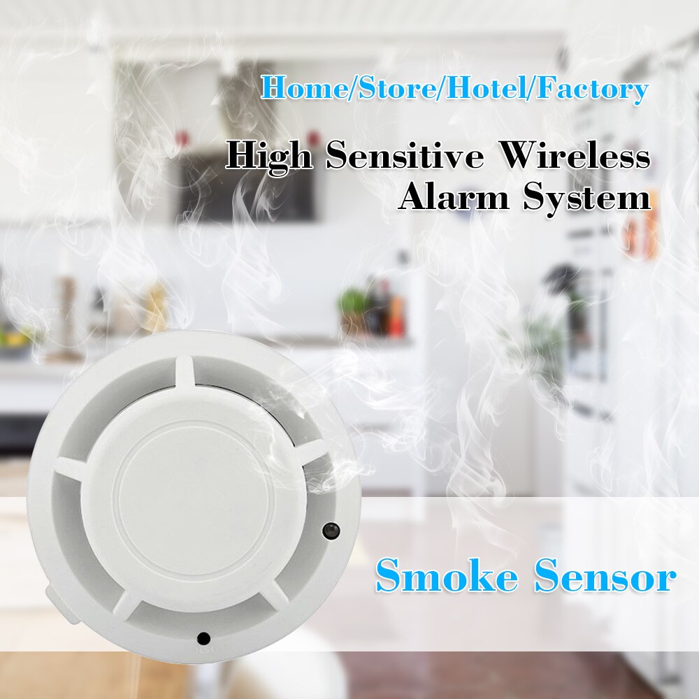 Fire Alarm Smoke Detector Smoke Fire Detector Tester Home Security System for Kitchen Restaurant Hotel Cafe
