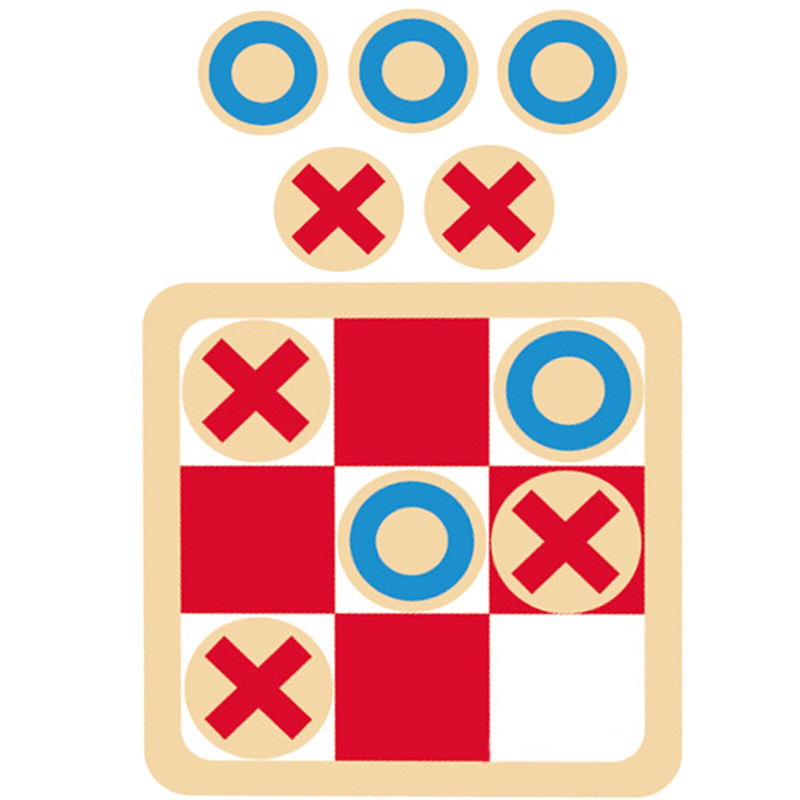 Noughts En Kruisen Game Xo Hout Board Game Toy Leisure Ouder-kind Interactie Puzzel Spel Educatief Speelgoed