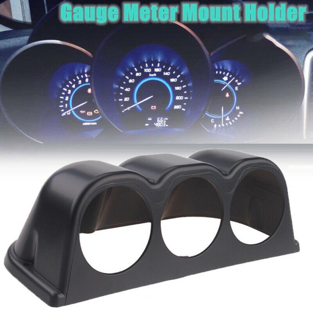 Universal Matte Black Triple Gauge Pod Mount Dash Cover 3 Holes 6cm Meter Panel Holder for Autos