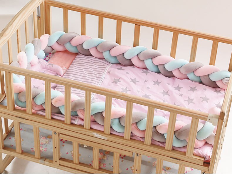 3M Lengte Jongens Meisjes Babybedje Bumper Crib Protector Lange Geknoopt Gevlochten Kussen Pasgeboren Room Decor: 4