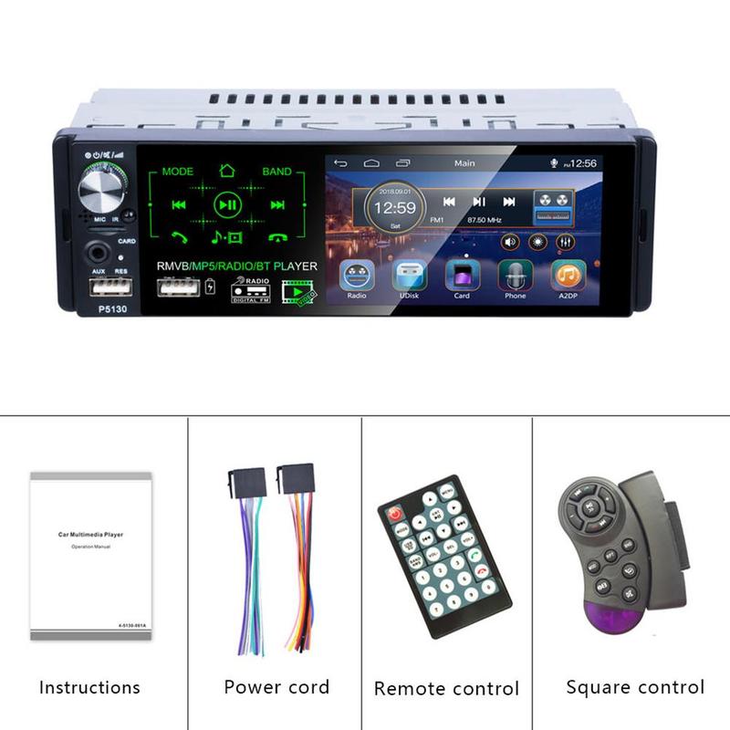 Touch Player Bluetooth Retro Car Radio MP3 Player Stereo USB Aux Classic Car Stereo Audio