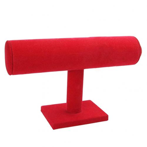 Velvet Jewelry Display Racks Bracelet Bangle Watch Stoarge Racks Jewelry Organizer Display Stand Holder Rack Jewelry Packaging: Red