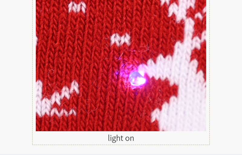 LED Christmas Hats Knitted wool cap Christmas Santa cap Light Up Knitted Hat for Kid Adult For Christmas Year Party
