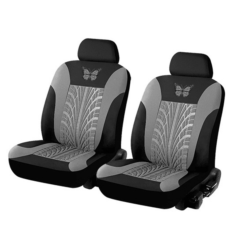 Funda de protección de coche para asiento de coche, de mariposa Universal para las cuatro estaciones, 9 Uds.: Gray 2pcs
