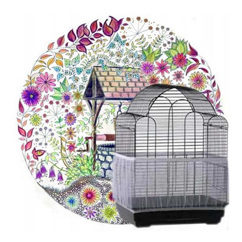 Bird Net Cloth Fabric Bird Cage Net For Bird Cage Seed Protection Cover Unique Nylon Ventilation Hood Feeding Box