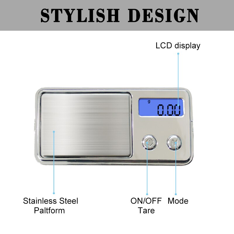 100g*0.01g mini sieraden zakweegschalen, zeer nauwkeurige elektronische weegschalen voor het wegen van gouden en diamanten sieraden