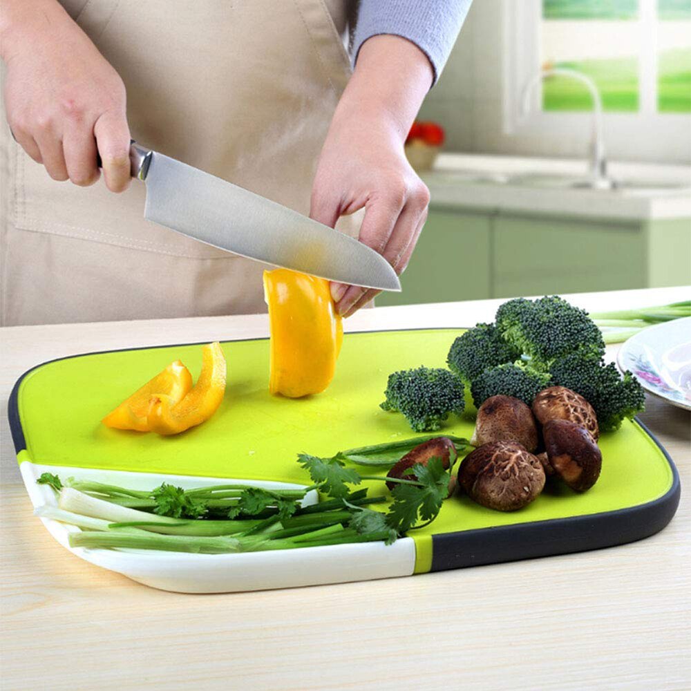 Double-sided Rice Shell Cutting Board Mildew Kitchen Chopping Board Baby Food Supplement Drain Sink Bamboo Straw Chopping Board