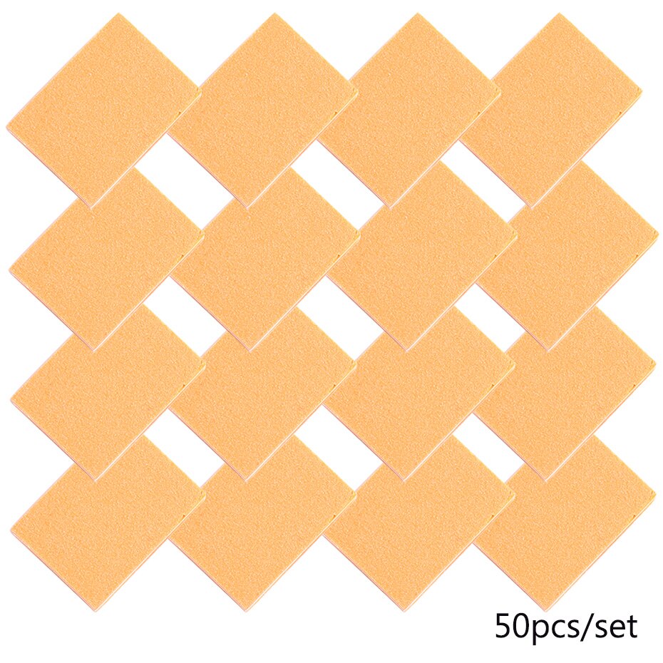 Esponjas para uñas, limas de uñas de doble cara, 25/50 de grano, Mini bloques de pulido para pedicura, herramientas de lijado, manicura #100/180-1, 1824 Uds.: 50pcs-Orange