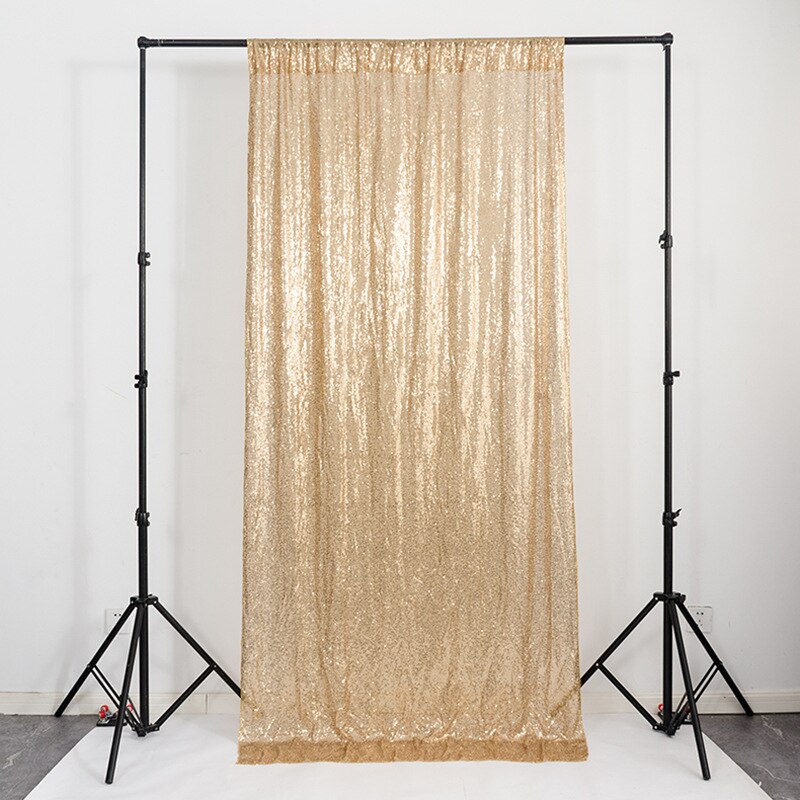 Kit de cortina para festa de casamento com lantejoulas e paetês-24x118 embutidos: Color2 / 60X240CM