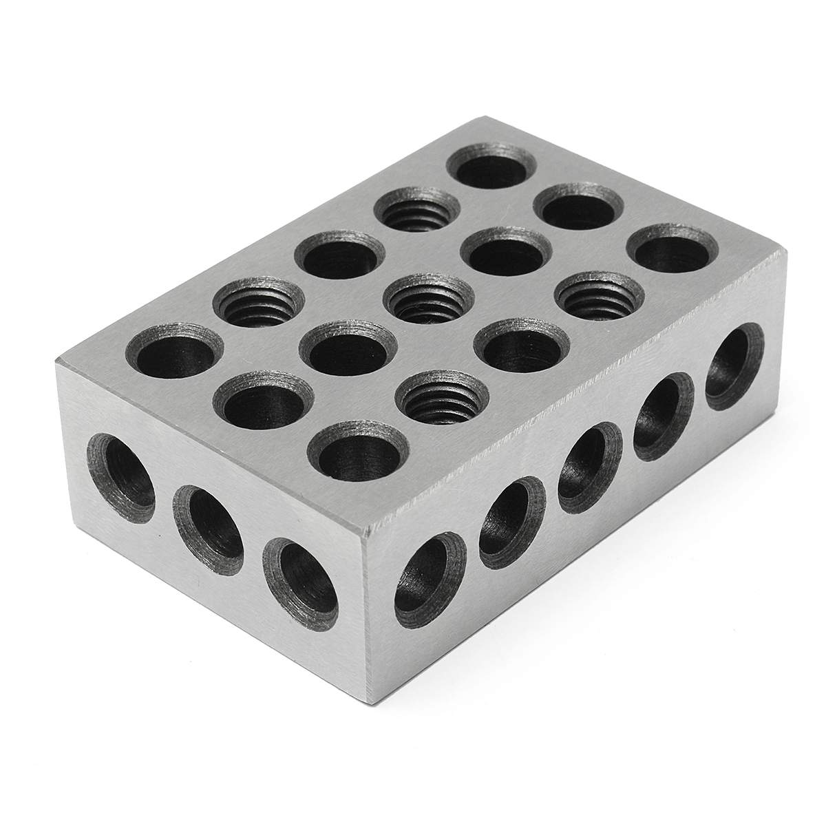 2 st härdat stålblock 23 hål parallell spännblock svarvverktyg precision 0.005mm för verktygsmaskin 25 x 50 x 75mm