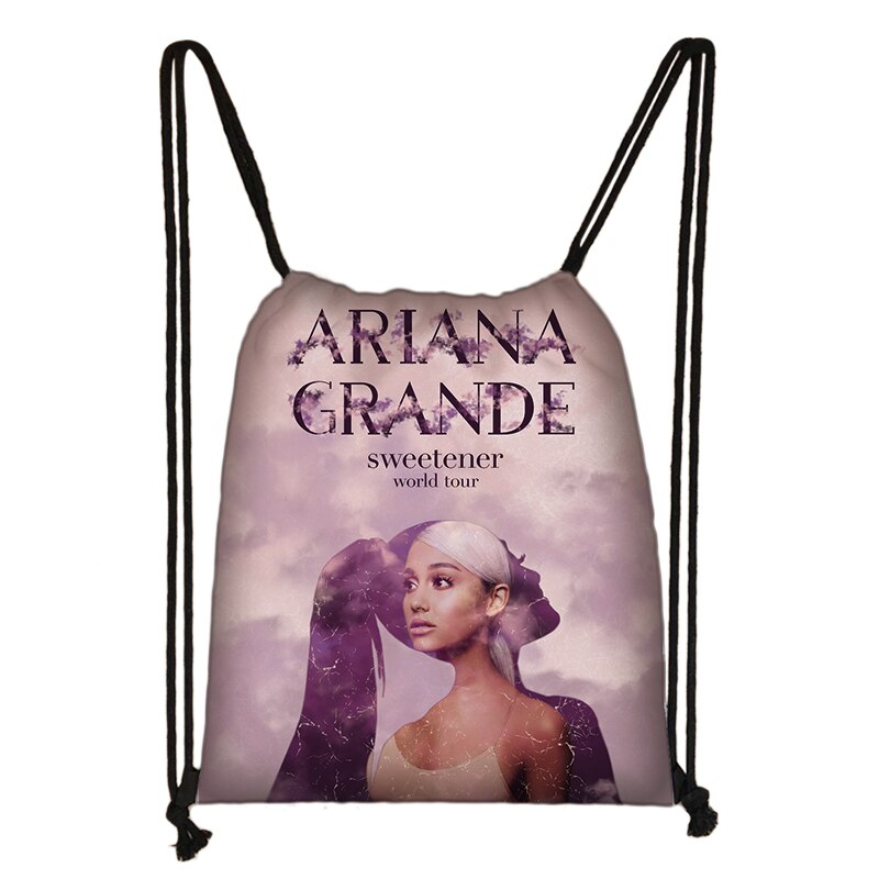 Ariana Grande 3D Drawstring Bag Printing Backpack Daily Casual Boys Girls knapsack Drawstring Bags: 001