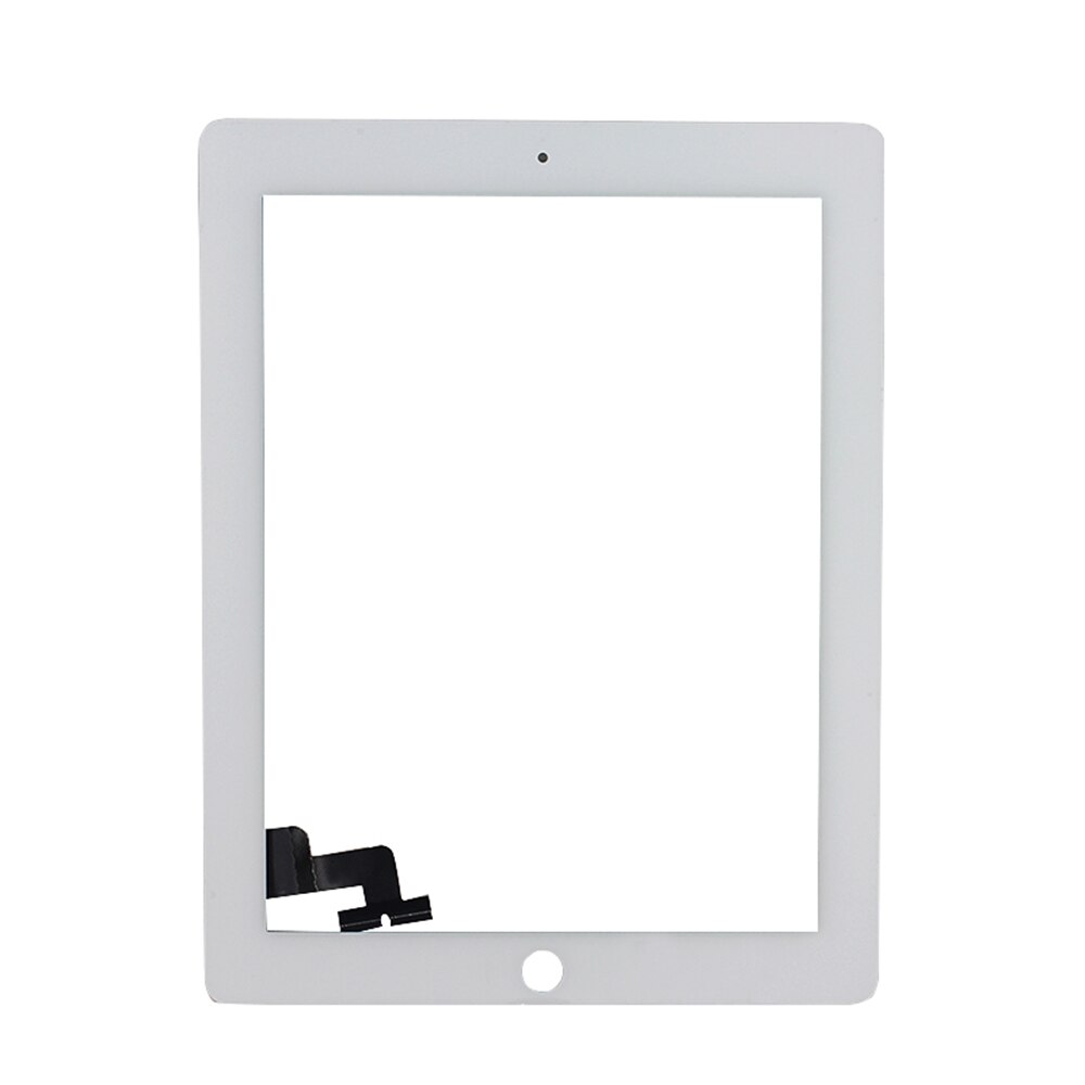 Tablet Touch Screen for iPad2 A1395 A1396 A1397 Digitizer Front Pane Replacement Touchscreen + Tempered Glass Middle Frame