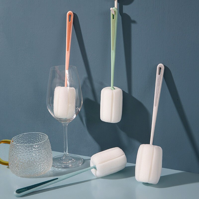 Lange Handvat Babymelk Zuigfles Spons Borstel Tepel Cleaner Multifunctionele Huishoudelijke Cup Reinigingsborstel Baby Accessoires