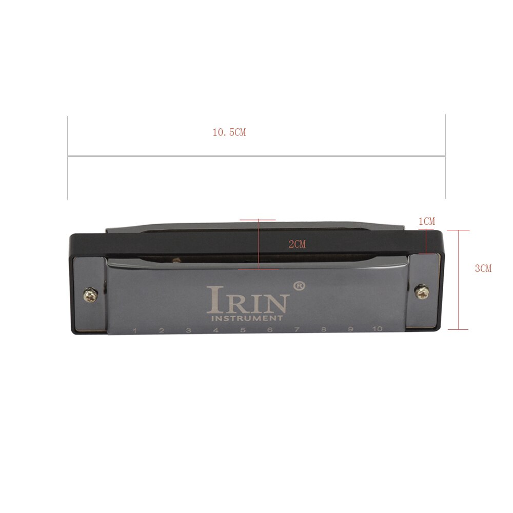IRIN C-150 Blues Harmonica 10 Holes 20 Tunes Key of C Mouthorgan Copper Harmonicas with Box Wind Instruments