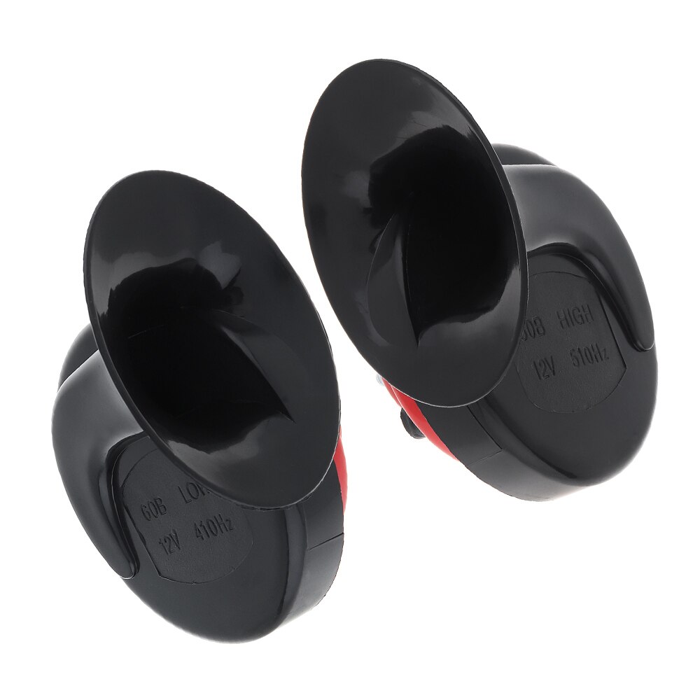 Samochód motocykl klakson ślimakowy czerwony 12V powietrze potroić 4 Cal klakson ślimakowy 100W dwukierunkowy dla samochodów motocykl elektryczny samochód Motorcbike