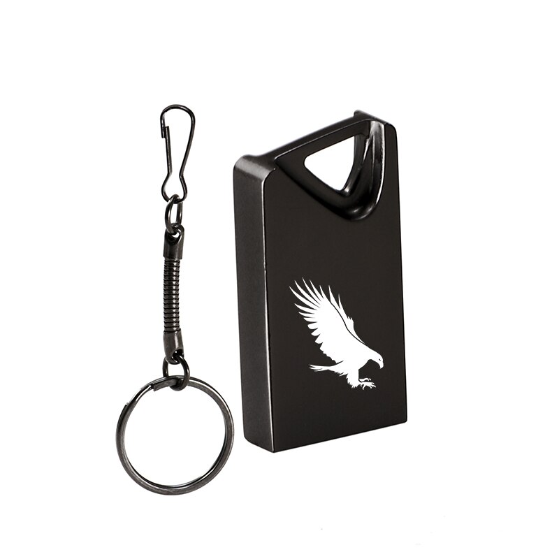 JASTERUSB lecteur Flash 32 64 128 16 GB Mini clé USB 128gb 64gb 32gb 16 gb lecteur de stylo 2.0 clé USB disque sur clé mémoire pour téléphone: 8 GO / Black eagle logo