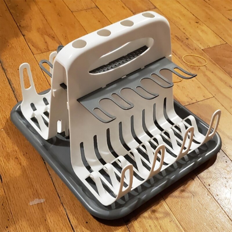 Baby Bottle Drying Rack Portable Cleaning Dryer Storage Rack Multi-Layer Removable with Drain Plate Children Drying Rack