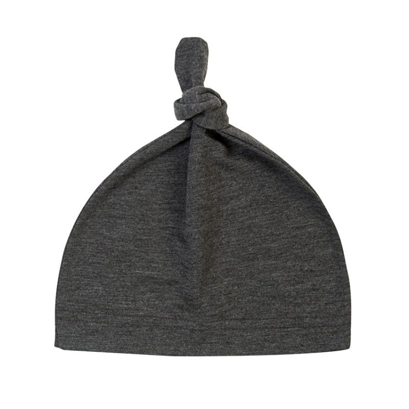 16 Colors Baby Newborn Boys Girls Beanies Caps Cute Toddler Beanie Infant Cotton Knot Sleep Hats Photography Props: Dark Grey