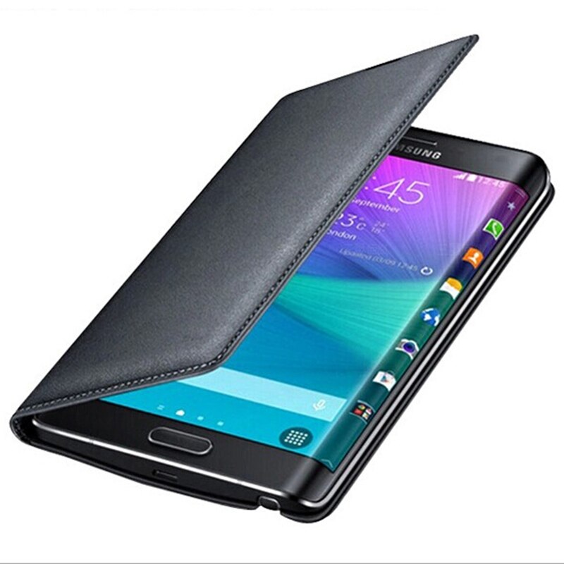 Lederen Portemonnee Flip Cover Batterij Behuizing Case Bescherm Skin Shell Met Kaarthouder Holster Voor Samsung Galaxy Note Edge N9150