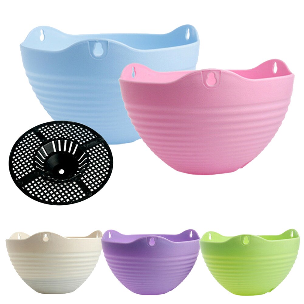 Resin Hanging Baskets for Plants Flower Pot Basket Hanging Planter Container Garden Plant Hanger Wall Decor Home Decoration