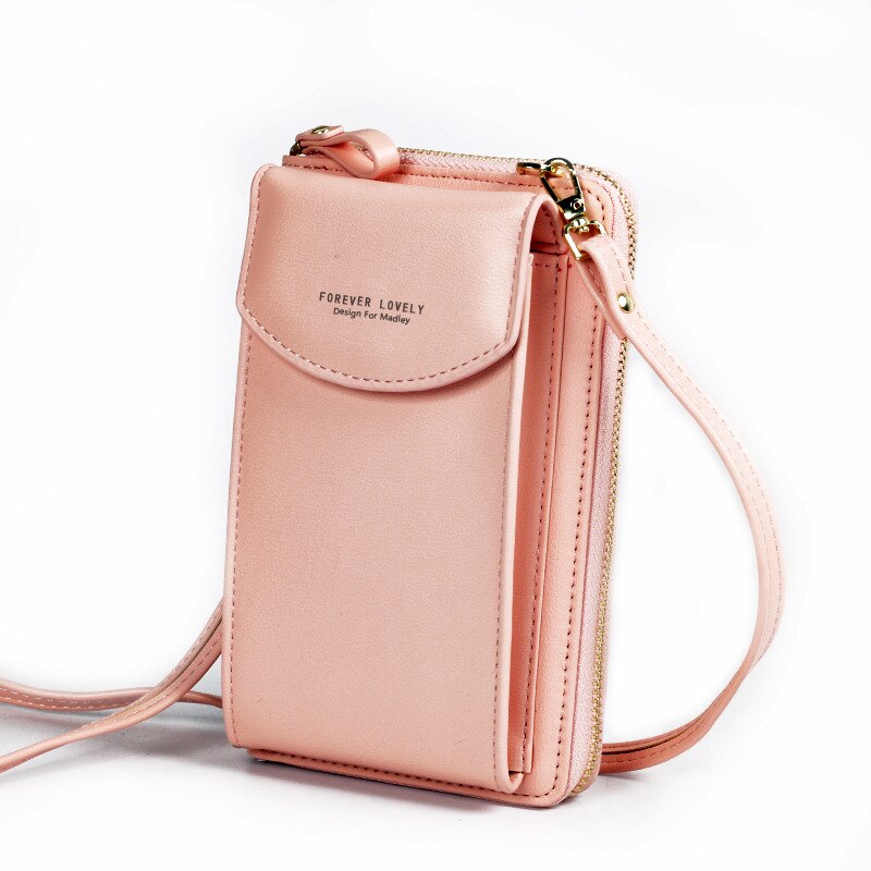 Shoulder Messenger Bag For Ladies Long Zipper Handbags Clutch Bag Large Capacity Mobile Wallet