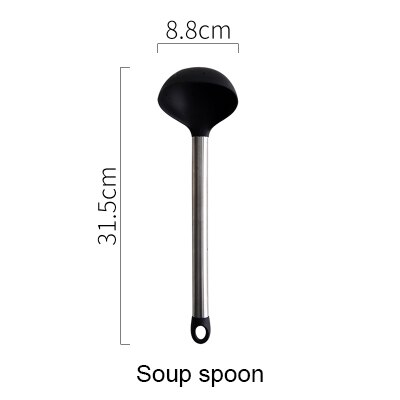 Silicone Spatula Heat-resistant Soup Spoon Non-stick Special Cooking Shovel Kitchen Tools: soup spoon