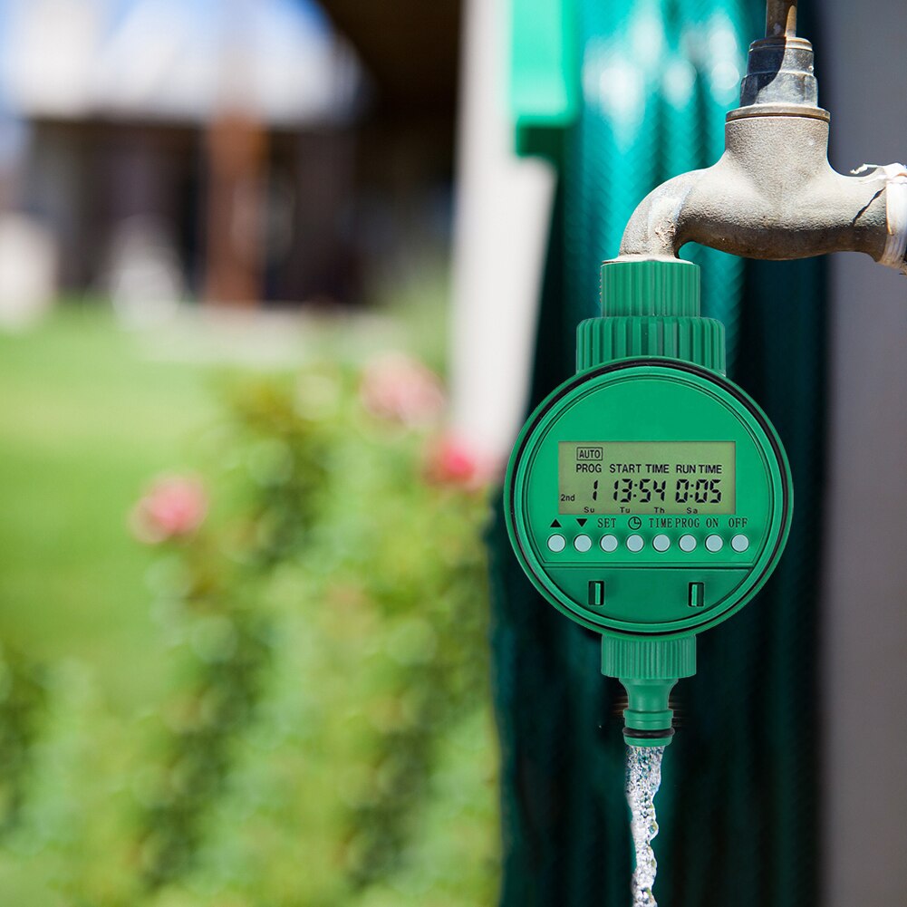 LCD Automatic Electronic Water Timer Garden Irrigation Controller Electric Valve Garden Display System
