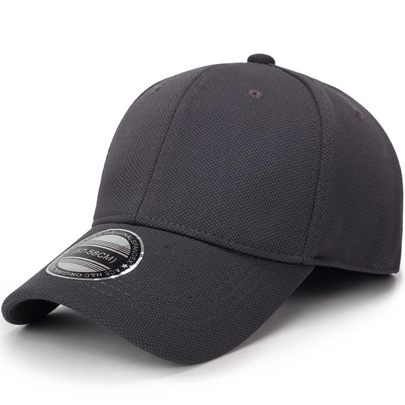 Gorra de béisbol con cierre trasero para hombre y mujer, gorro de camionero ajustado, color negro, para exteriores: Gris oscuro