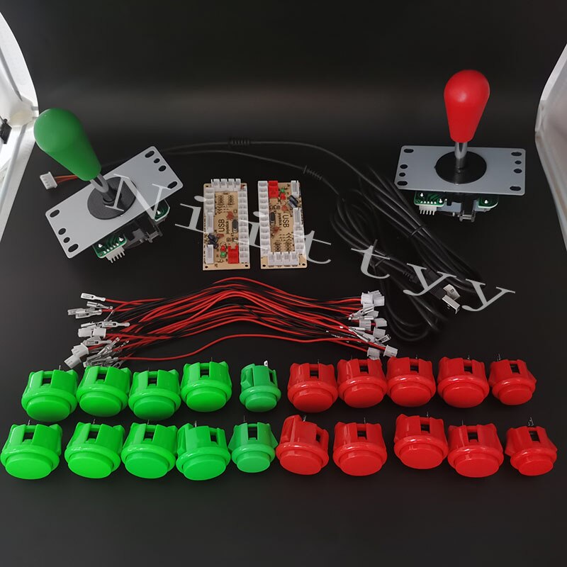 Ovale Bal Arcade Joystick Diy Kit Nul Vertraging Arcade Diy Kit Usb Encoder Om Pc PS3 Arcade Sanwa Push Knoppen voor Arcade Mame: 2