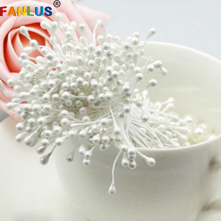 100 Stks/partij Kunstbloemen Meeldraden Parel Bloem Meeldraden Bloemen Meeldraden Voor Cake Mini Rose Bruiloft Decoratie Kunstbloemen