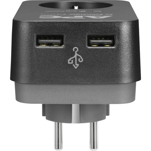 Schneider electric apc enkelvoudige stroombeveiligingsaansluiting  + 2 usb snellader
