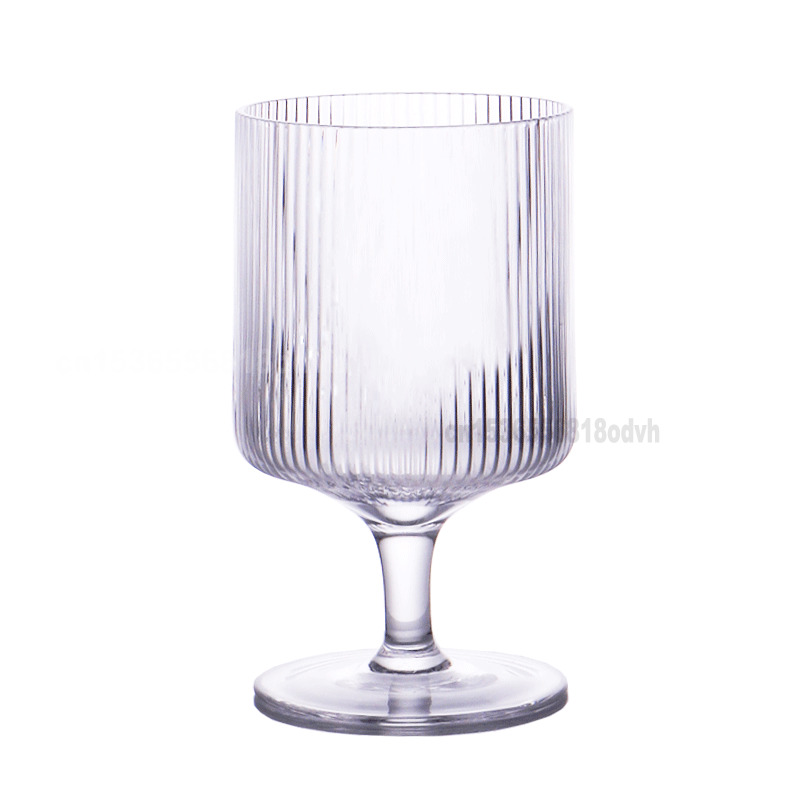 Ins Transparant Glas Hoge-Waarde Sap Cup Creatieve Netto Rode Verticale Patroon Cup Multifunctionele Glas Ijs Bier Mok