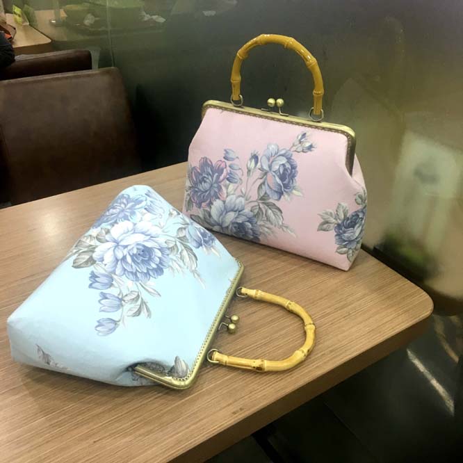 B008 Bamboo section Handle 25CM purse frame Kits Material package Non-finished products DIY sewing Coin Purse handbag